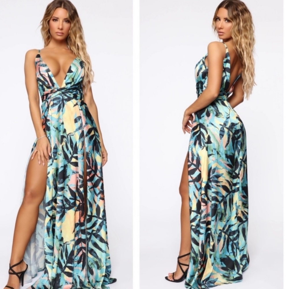 Double Slit Maxi Dress - S